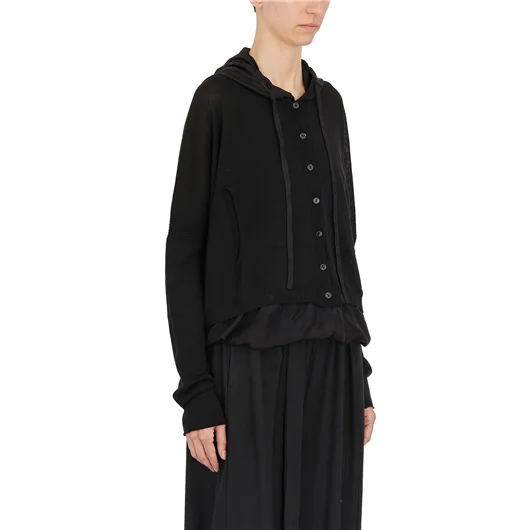 MASNADA CARDIGAN CON CAPPUCCIO