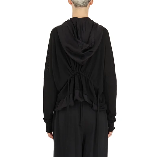 MASNADA CARDIGAN CON CAPPUCCIO