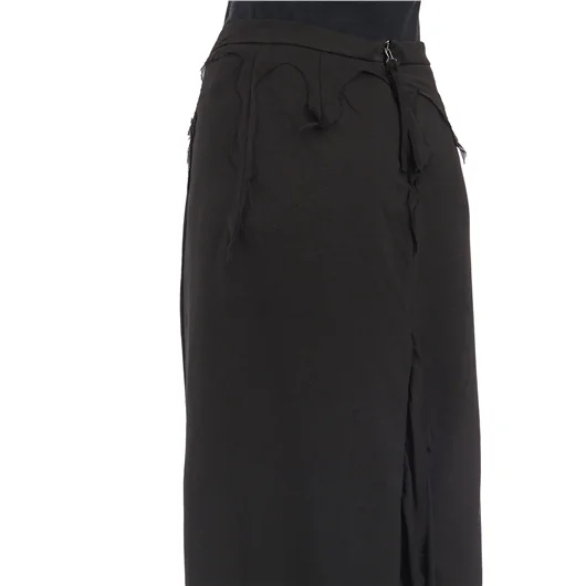 MASNADA GONNA IN COTONE CON INSERTI IN SETA