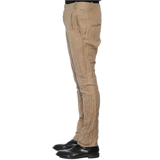 MASNADA PANTALONE IN COTONE E LINO