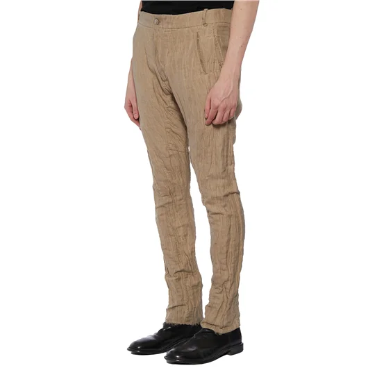 MASNADA PANTALONE IN COTONE E LINO