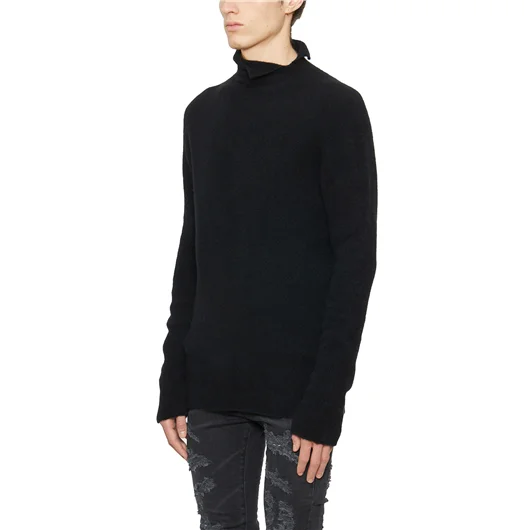 MD75 MAGLIA COLLO ALTO IN CASHMERE E SETA