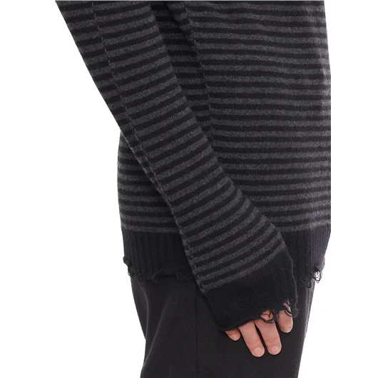 MD75 MAGLIA GIROCOLLO FANTASIA A RIGHE