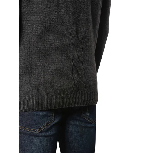 MD75 MAGLIA IN LANA GIROCOLLO CON TRECCIA