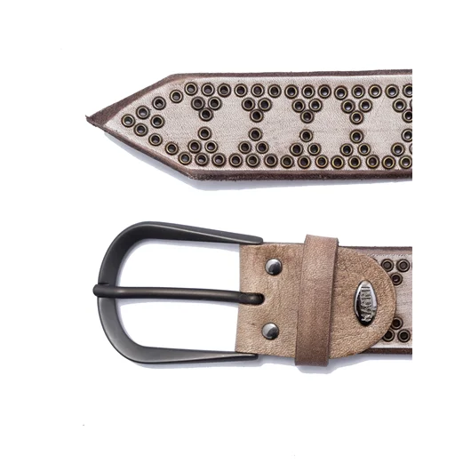 NANNI CINTURA IN PELLE E METALLO 3,00 CM