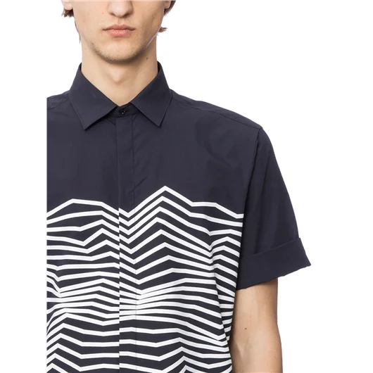 NEIL BARRETT CAMICIA IN COTONE CON STAMPA