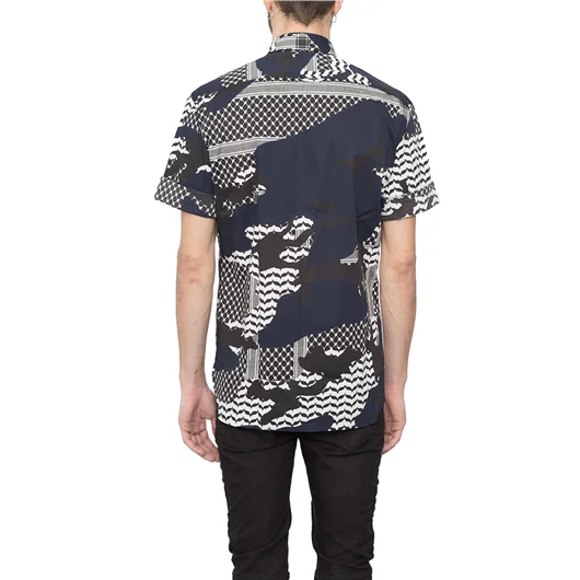 NEIL BARRETT CAMICIA IN COTONE STAMPATA