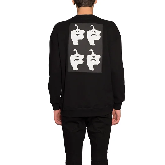 NEIL BARRETT FELPA GIROCOLLO IN COTONE