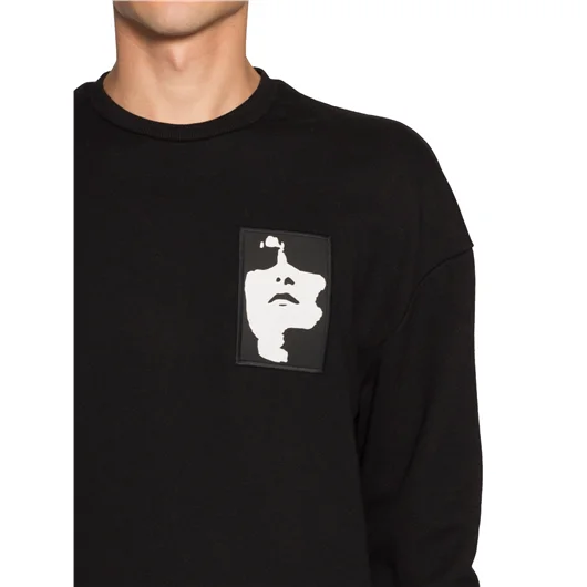 NEIL BARRETT FELPA GIROCOLLO IN COTONE