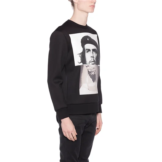 NEIL BARRETT FELPA IN NEOPRENE CON STAMPA