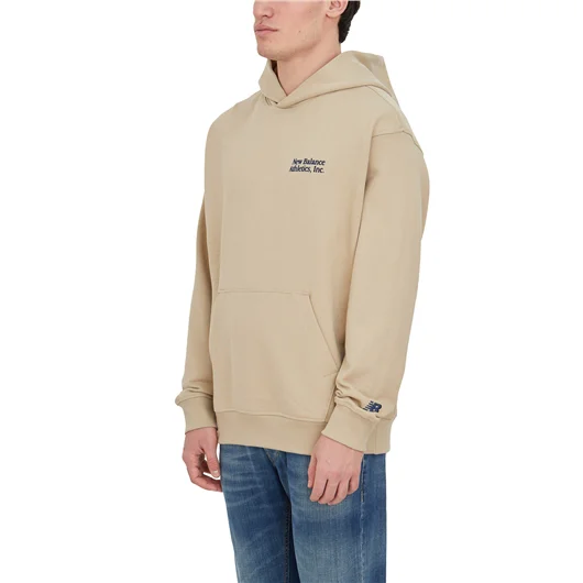 NEW BALANCE FELPA CON CAPPUCCIO IN COTONE