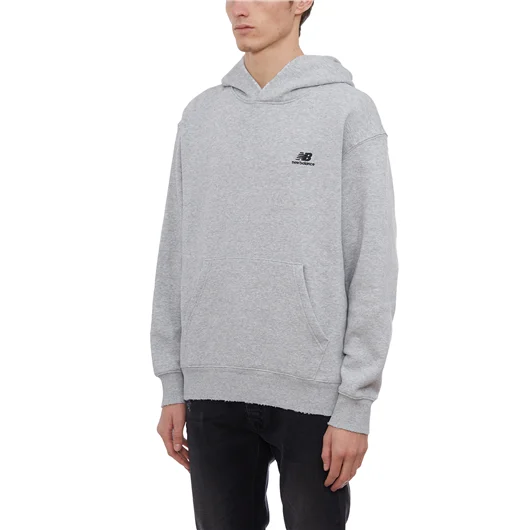 NEW BALANCE FELPA CON CAPPUCCIO IN COTONE