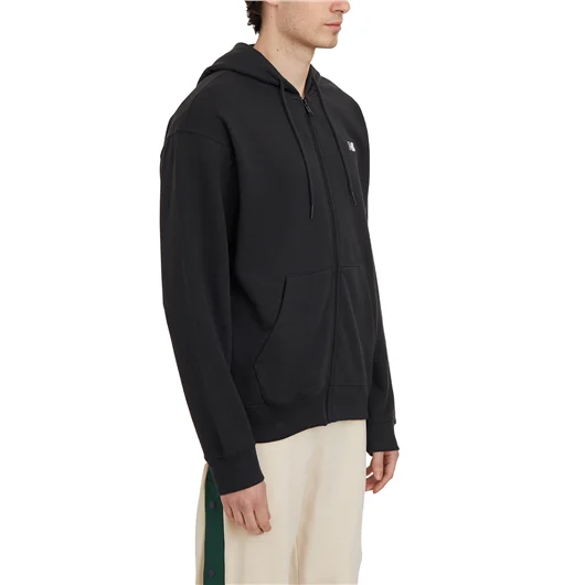 NEW BALANCE FELPA IN COTONE CON ZIP E CAPPUCCIO