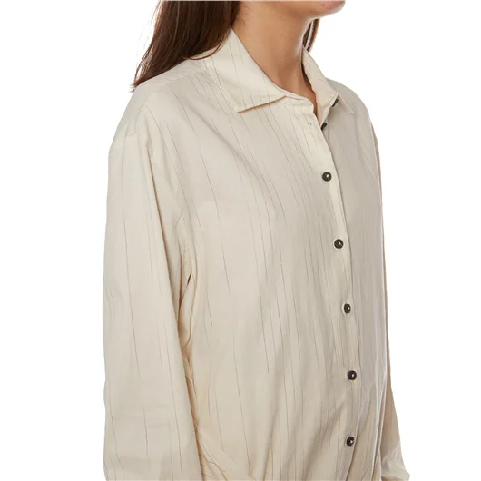 NOSTRASANTISSIMA CAMICIA OVERSIZE IN COTONE E LINO