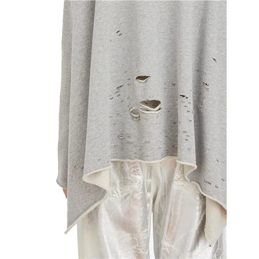 NOSTRASANTISSIMA FELPA IN COTONE DESTROYED