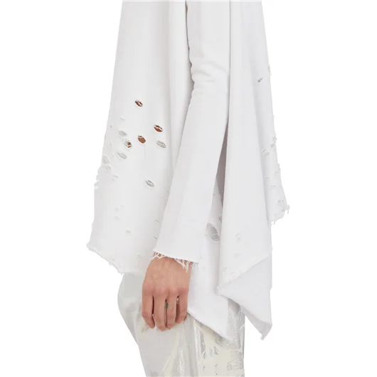 NOSTRASANTISSIMA FELPA IN COTONE DESTROYED