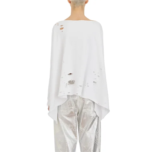 NOSTRASANTISSIMA FELPA IN COTONE DESTROYED