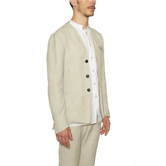 NOSTRASANTISSIMA GIACCA IN LINO CON BOTTONI