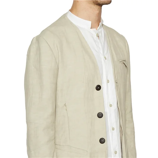 NOSTRASANTISSIMA GIACCA IN LINO CON BOTTONI