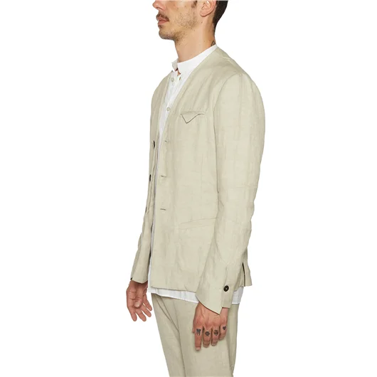 NOSTRASANTISSIMA GIACCA IN LINO CON BOTTONI