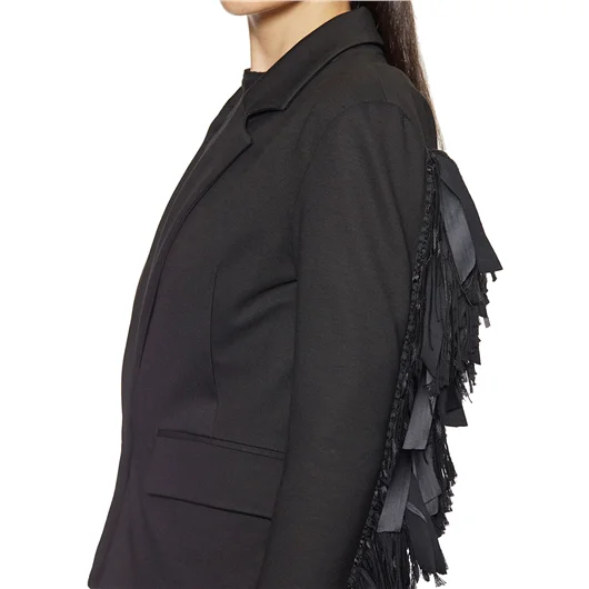 NOSTRASANTISSIMA GIACCA IN VISCOSA CON FRANGE