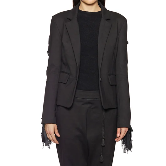 NOSTRASANTISSIMA GIACCA IN VISCOSA CON FRANGE