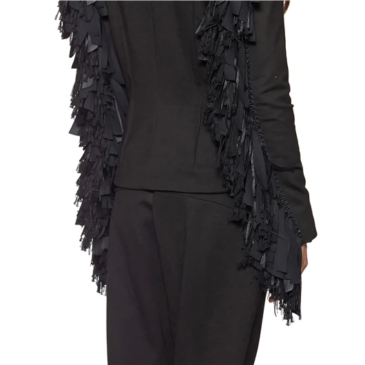 NOSTRASANTISSIMA GIACCA IN VISCOSA CON FRANGE