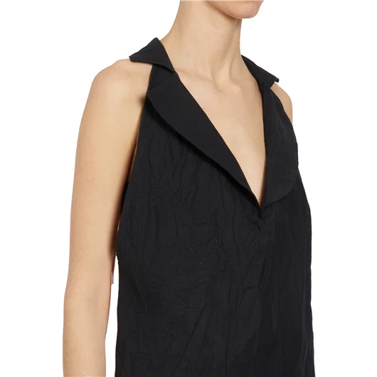 NOSTRASANTISSIMA GILET IN LINO CON REVER