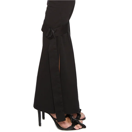 NOSTRASANTISSIMA PANTALONE A ZAMPA IN STRETCH