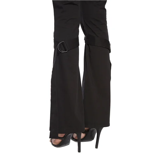 NOSTRASANTISSIMA PANTALONE A ZAMPA IN STRETCH