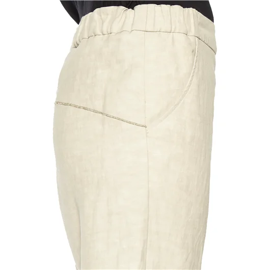 NOSTRASANTISSIMA PANTALONE BAGGY CON IMPUNTURE