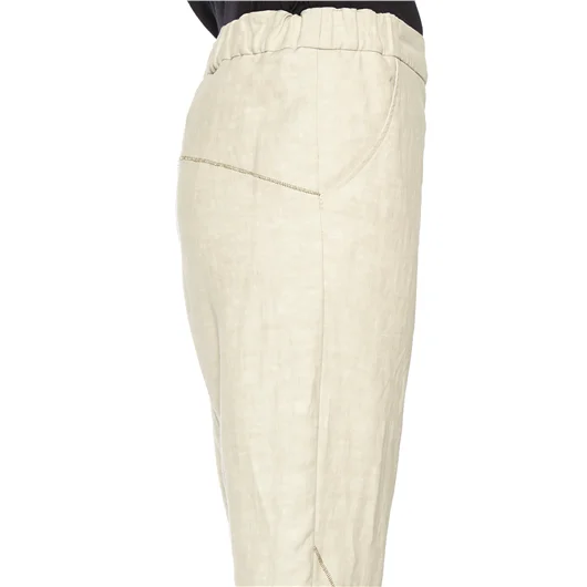 NOSTRASANTISSIMA PANTALONE BAGGY CON IMPUNTURE