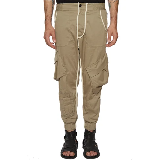 NOSTRASANTISSIMA PANTALONE IN COTONE CARGO