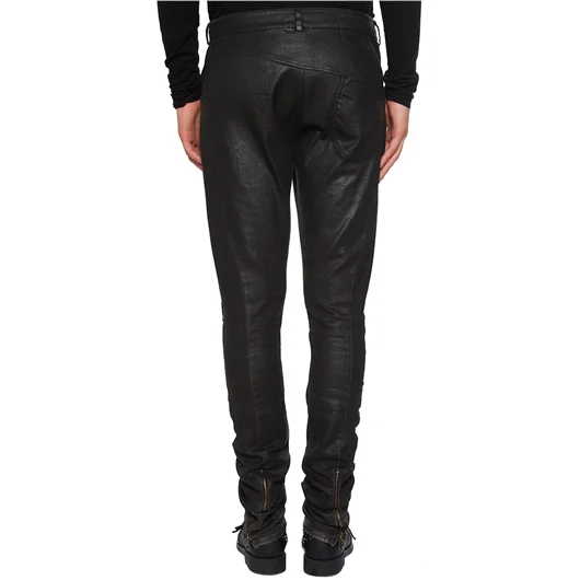 NOSTRASANTISSIMA PANTALONE IN DENIM SLIM SPALMATO