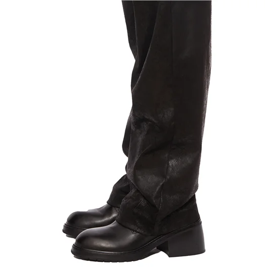 NOSTRASANTISSIMA PANTALONE LARGO IN ECO PELLE