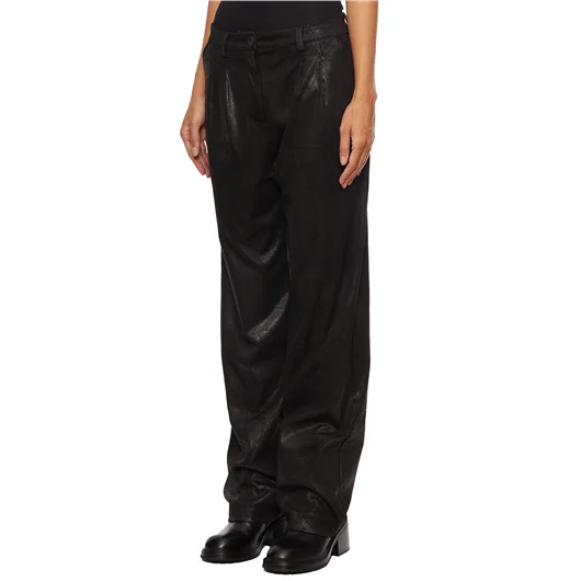 NOSTRASANTISSIMA PANTALONE LARGO IN ECO PELLE