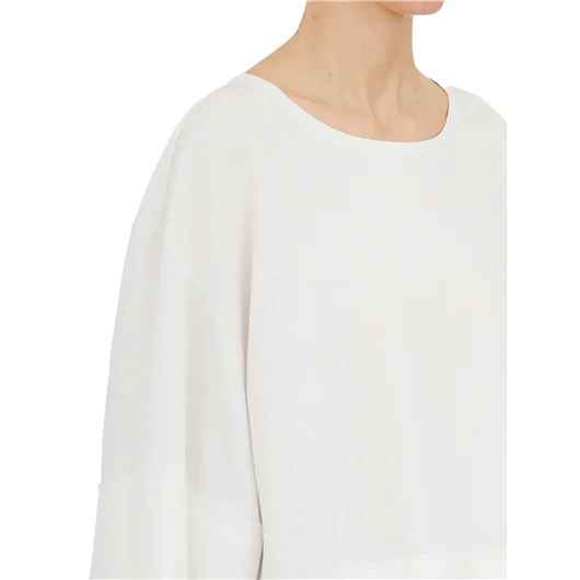 NU BLUSA GIROCOLLO IN COTONE