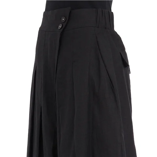 NU PANTALONI IN LINO CON PENCES