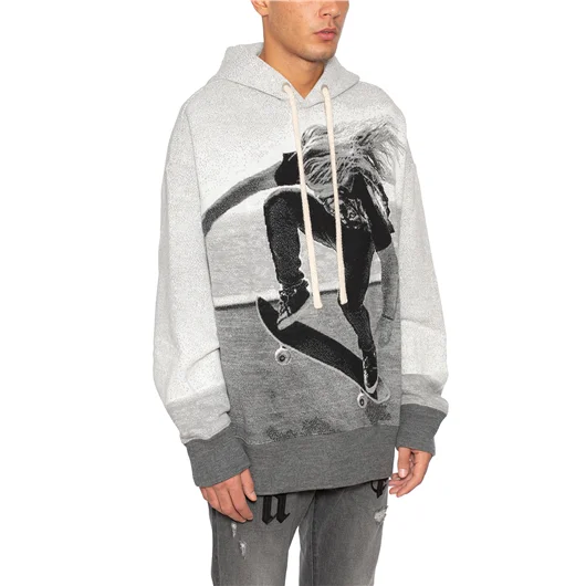 PALM ANGELS FELPA IN MISTO LANA CON CAPPUCCIO