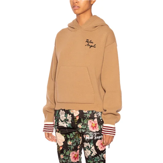 PALM ANGELS MAGLIA IN LANA CON CAPPUCCIO