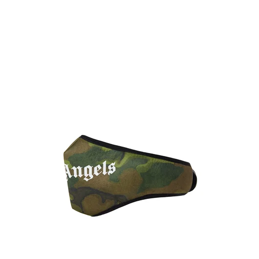 PALM ANGELS MASCHERINA LOGO MILITARY