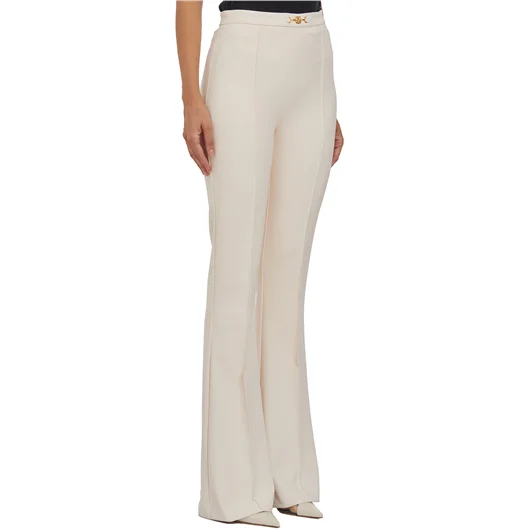 ELISABETTA FRANCHI PANTALONE A PALAZZO CON MORSETTO