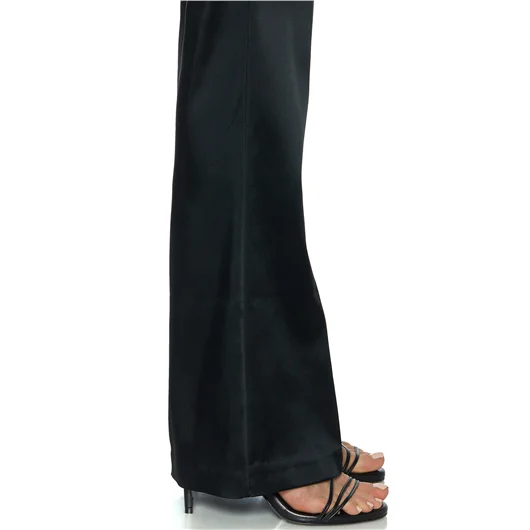 AVENUE MONTAIGNE PANTALONE A ZAMPA IN SATIN MOD.BELLINI