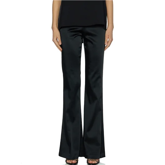 AVENUE MONTAIGNE PANTALONE A ZAMPA IN SATIN MOD.BELLINI