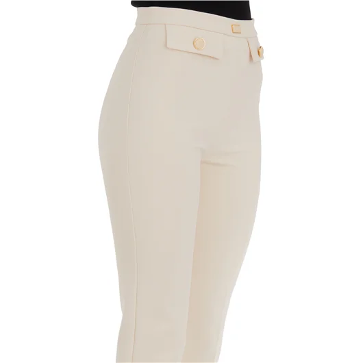 ELISABETTA FRANCHI PANTALONE CROPPED IN CREPE STRETCH