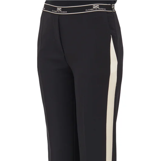 ELISABETTA FRANCHI PANTALONE DRITTO CON BANDE LATERALI