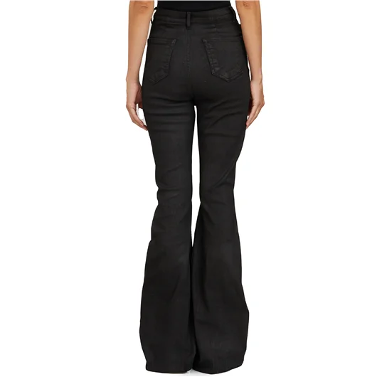 RICK OWENS DRKSHDW PANTALONI IN DENIM BOLAN BOOTCUT BLACK