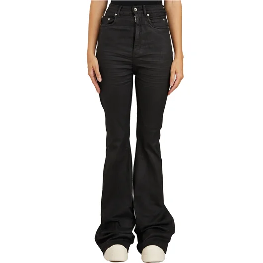 RICK OWENS DRKSHDW PANTALONI IN DENIM BOLAN BOOTCUT BLACK
