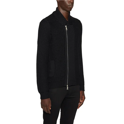 PAOLO PECORA MAGLIA IN LANA CON ZIP