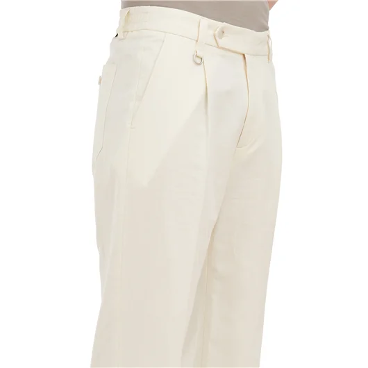 PAOLO PECORA PANTALONE IN COTONE E LINO